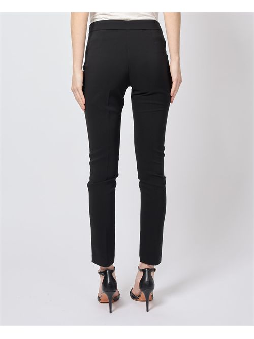 Pantalon femme Mademoiselle du Monde avec fermeture éclair latérale MADEMOISELLE DU MONDE | F448-PA4823NERO